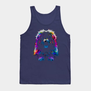 Floof Tibetan Mastiff Color Wash Artwork Tank Top